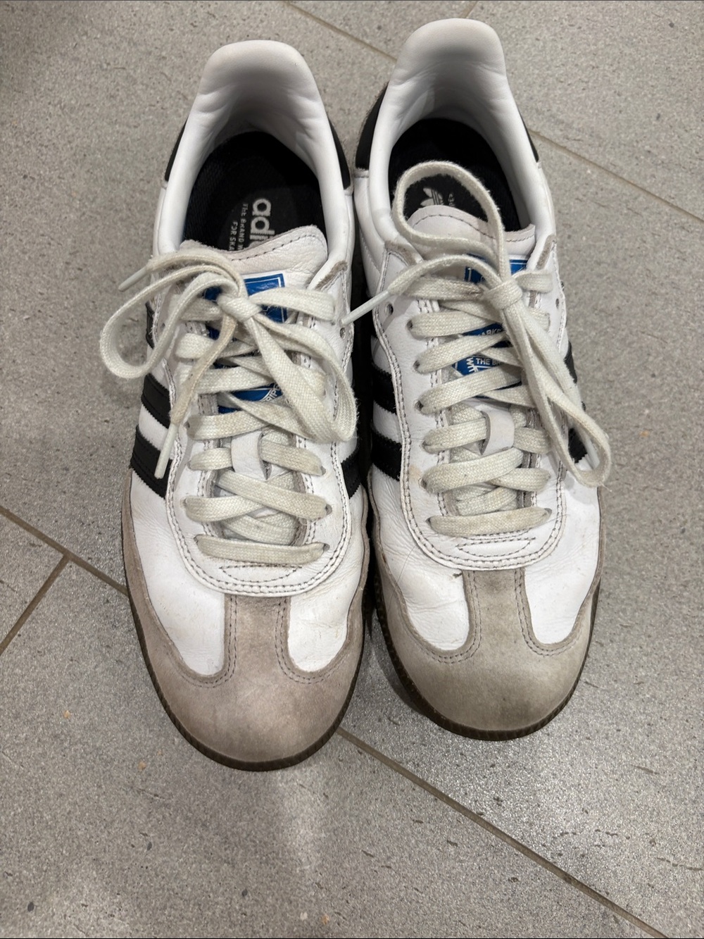 adidas White & Black Classic Low-Top Sneakers